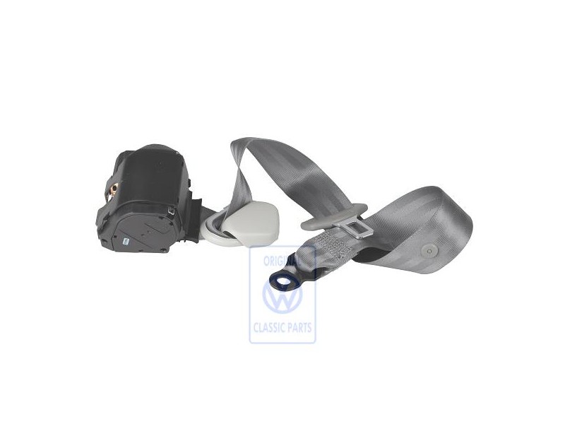 Original VW Three-Point Safety Belt Flannel Grey - 6N0857805A HCQ