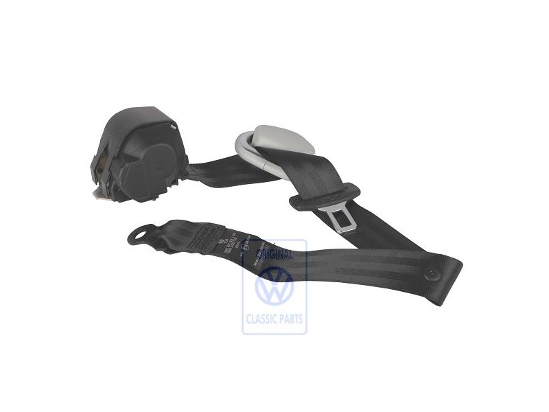Original VW Three-Point Safety Belt Black - 6N0857806A HCP