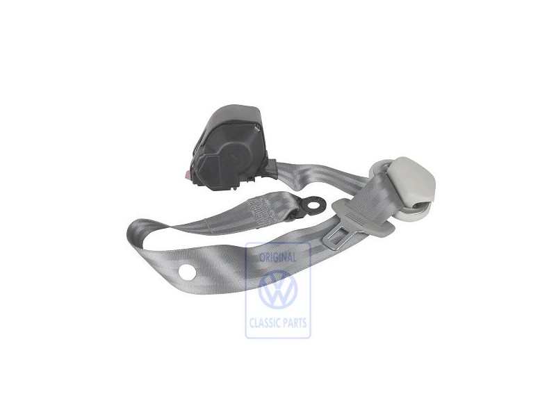 Original VW Three-Point Safety Belt Flannel Grey - 6N0857806A HCQ