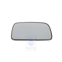 Original VW Mirror Glass (Convex) With Carrier Plate - 6N1857522