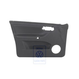 Original VW Door Panel Trim (Leather) Black - 6N4867011DCEGX