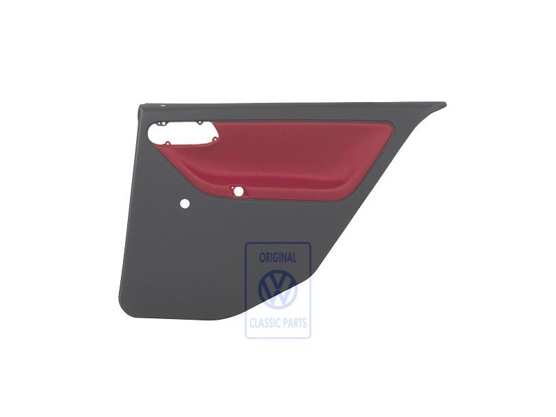 Original VW Door Panel Trim (Cloth) Flash Red/Off-Black - 6N4867212AEHLX