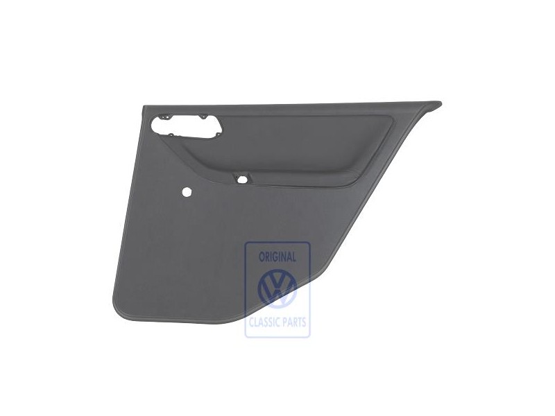 Original VW Door Panel Trim (Leather) Black - 6N4867212AFEGX