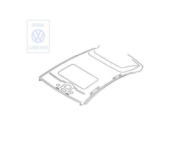 Original VW Moulded Headliner Pearl Grey - 6N4867501A X09