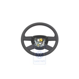 Original VW Steering Wheel (Leather) Black/Red - 6Q0419091M HYL