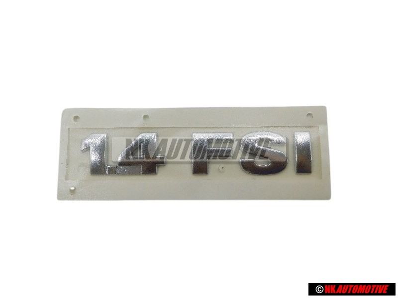 Original VW 1.4 FSI Rear Boot Badge Emblem Chrome - 6Q0853675A 739