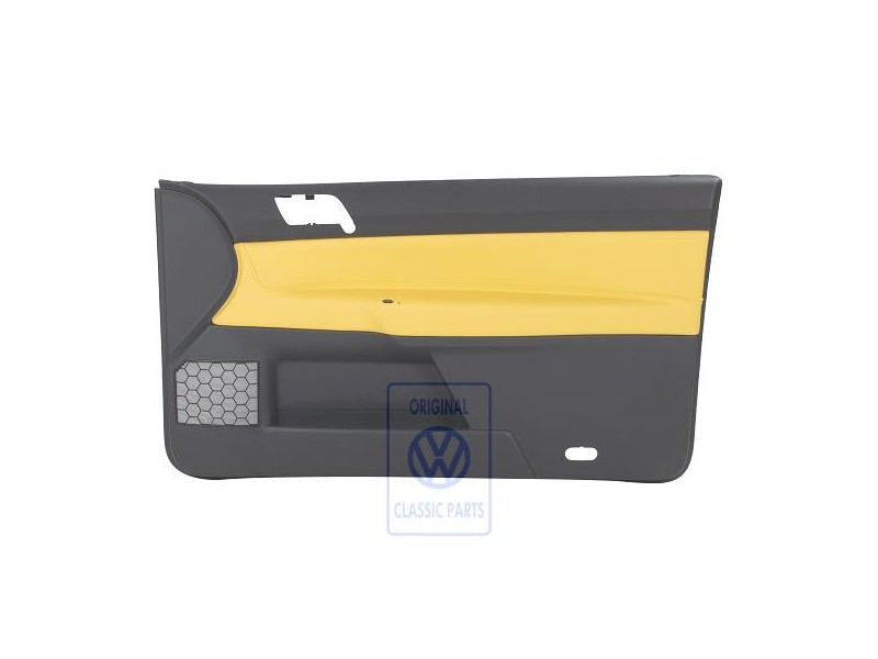 Original VW Door Panel Trim (Leather) Yellow/Anthracite - 6Q3867012EQQMV