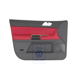 Original VW Door Panel Trim (Leather) Yellow/Anthracite - 6Q4867011HKQMV