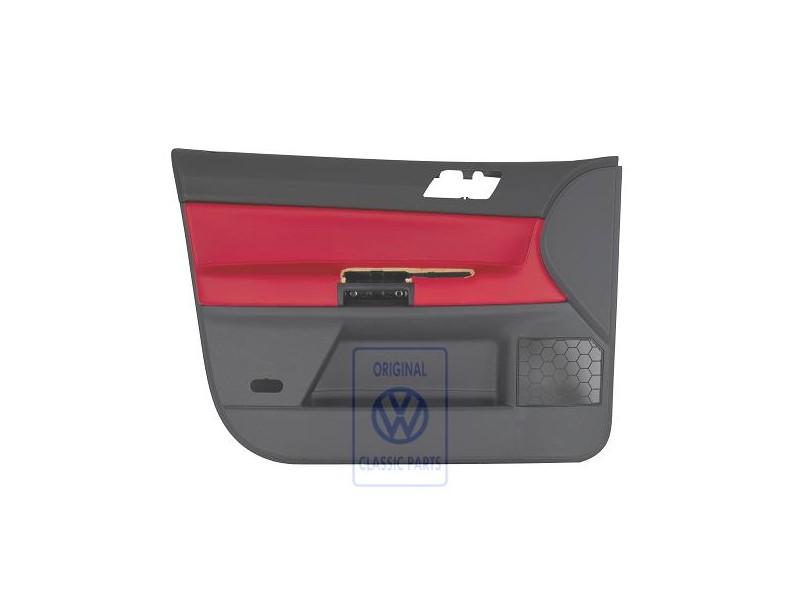 Original VW Door Panel Trim (Leather) Yellow/Anthracite - 6Q4867011HKQMV