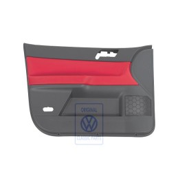 Original VW Door Panel Trim (Leather) Flash Red/Anthracite - 6Q4867011HMQMU
