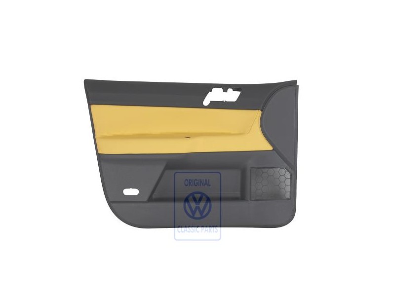 Original VW Door Panel Trim (Leather) Yellow/Anthracite - 6Q4867011HMQMV