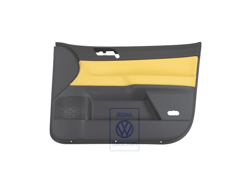 Original VW Door Panel Trim (Leather) Yellow/Anthracite - 6Q4867012GJQMV