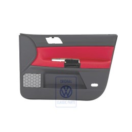 Original VW Door Panel Trim (Leather) Flash Red/Anthracite - 6Q4867012GKQMU