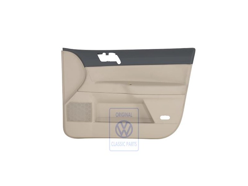 Original VW Door Trim (Leatherette) Anthracite/Cream - 6Q4867012GMQMS