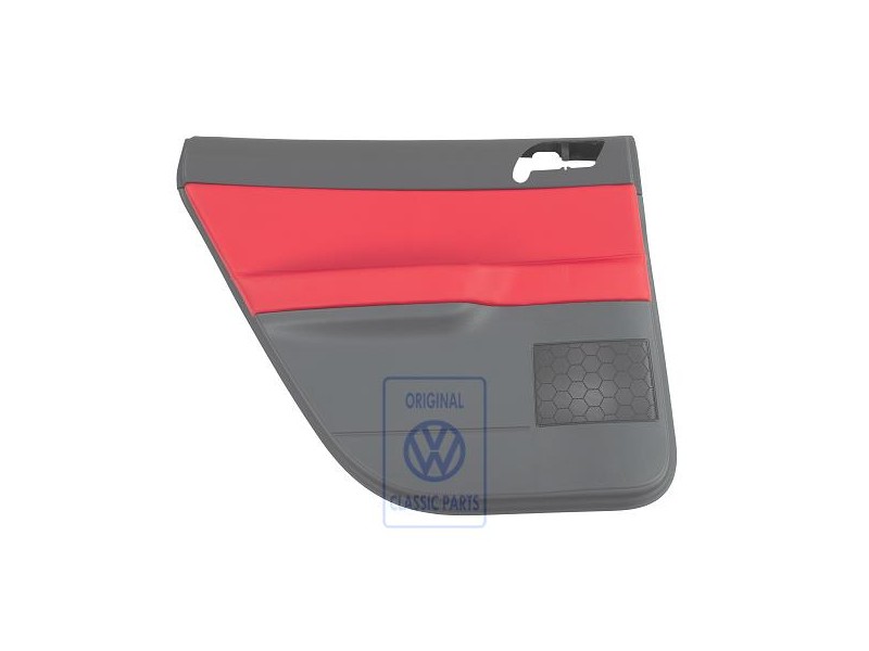 Original VW Door Panel Trim (Leather) Flash Red/Anthracite - 6Q6867211FTQMU