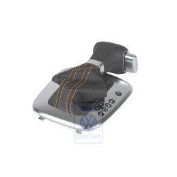 Original VW Gear Shift Cover Black/Orange - 6R2713203E S0D