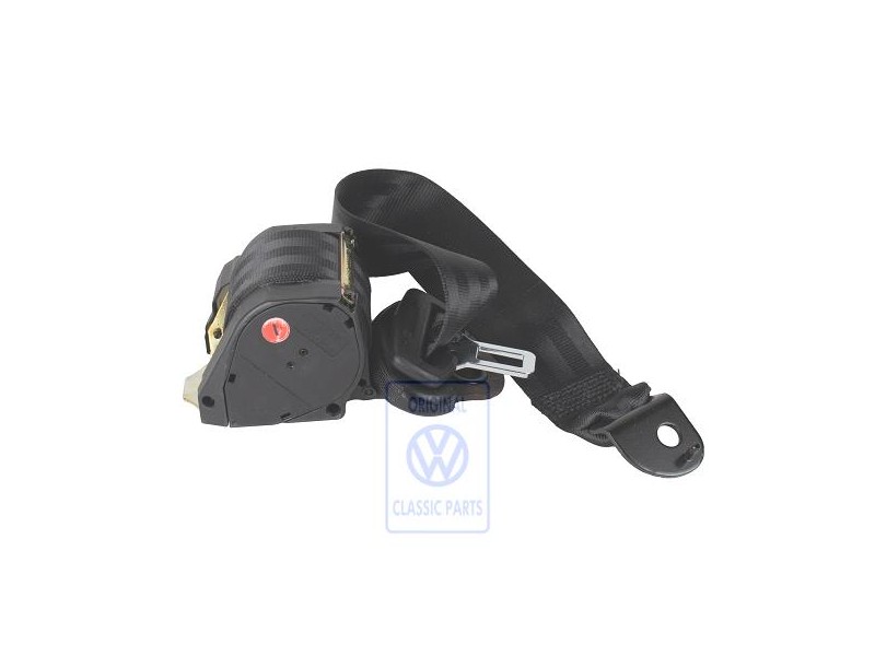 Original VW Three-Point Safety Belt Black - 6X0857805E 041
