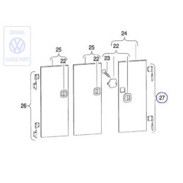 Original VW 1 Set Of Hinges - 701070118A