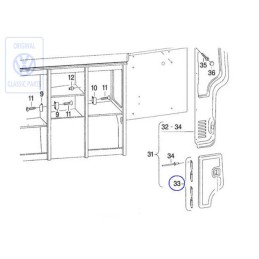 Original VW 1 Set Of Hinges - 701070119A