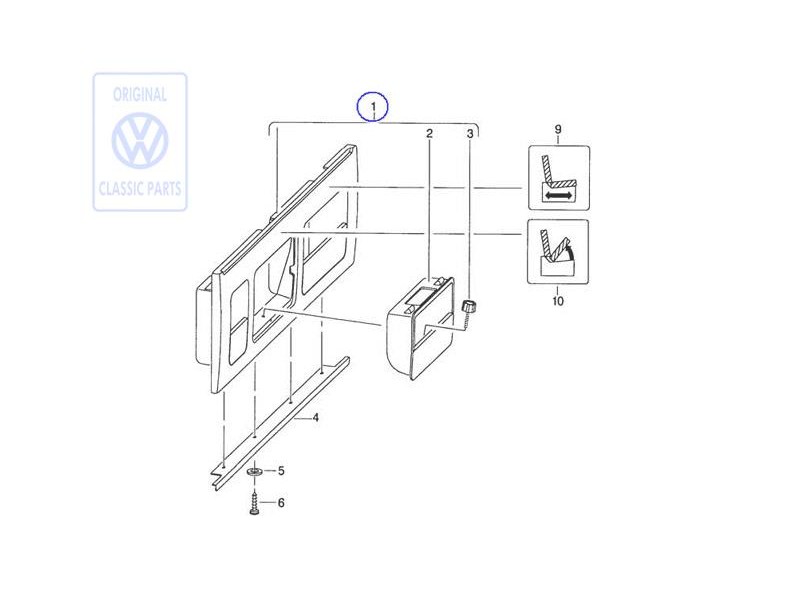 Original VW Front Panel Trim - 701070216C