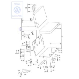 Original VW Backrest Cushion With Cover - 701070222A