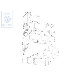 Original VW Curtain For Side Window - 701070411B