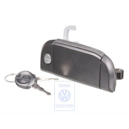 Original VW Door Handle, Outer, Black - 701837206