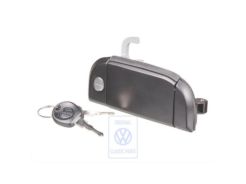 Original VW Door Handle, Outer, Black - 701837206