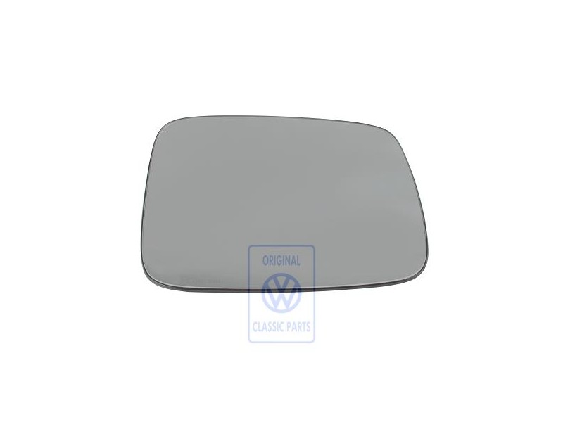 Original VW Mirror Glass (Flat) With Plate - 701857522J