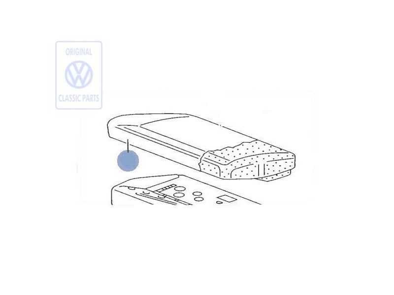 Original VW Seat Covering (Fabric) Flannel Grey - 701881406K EEM
