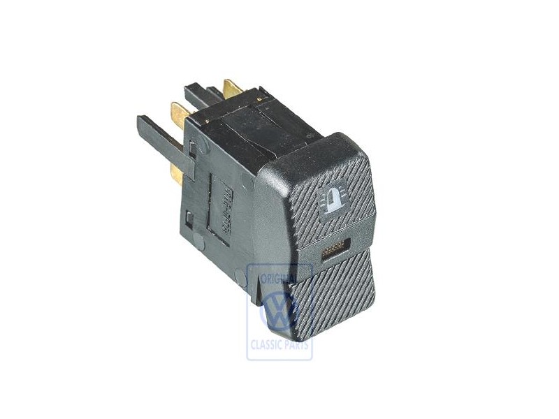 Original VW Switch For Rotating Emergency Light Satin Black - 701941435 01C