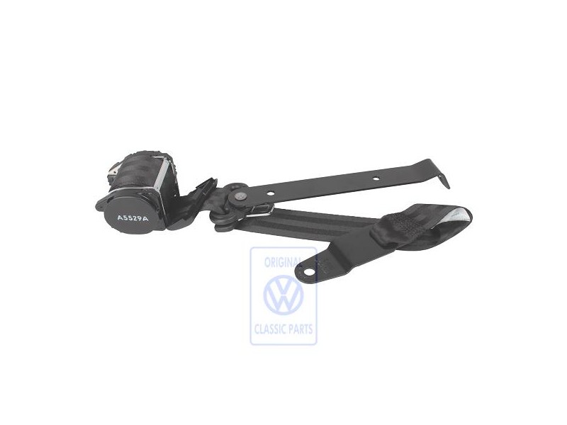 Original VW Three-Point Safety Belt Satin Black - 703857815 01C