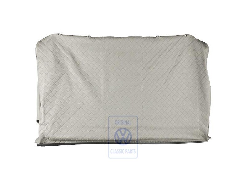 Original VW Backrest Cover (Leatherette) Flannel Grey - 703883455 EEK