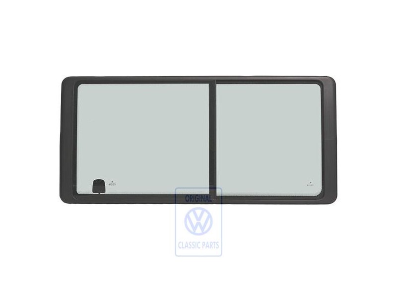 Original VW Complete Sliding Window Satin Black - 7D0847711R 01C