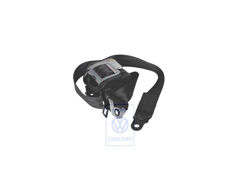 Original VW Three-Point Safety Belt Satin Black - 7D0857805 01C