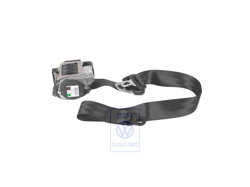 Original VW Three-Point Safety Belt Satin Black - 7D0857806 01C