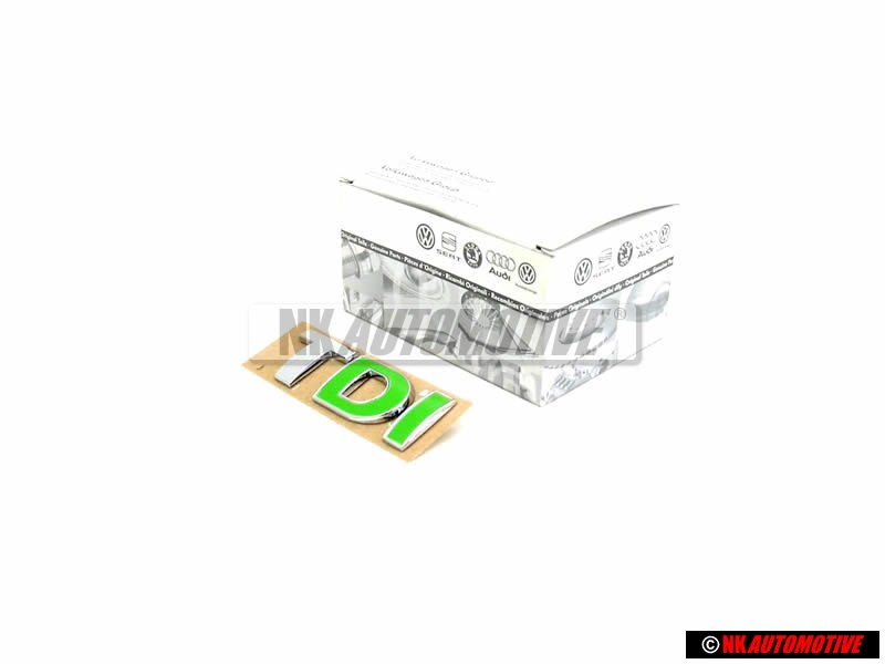 Original VW TDi Rear Boot Badge Emblem Yellow Green - 3B0853675ACKKH