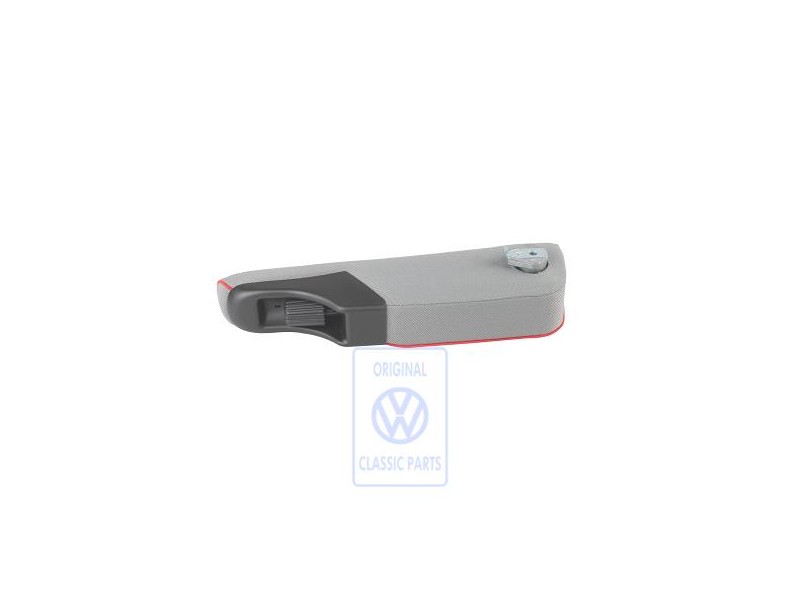 Original VW Armrest (Fabric) Flannel Grey/Red - 7D0881082R PAP