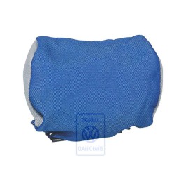 Original VW Head Restraint Cover (Cloth) Flannel Grey/Blue - 7D0881921AHHRC