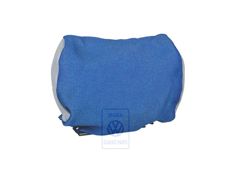 Original VW Head Restraint Cover (Cloth) Flannel Grey/Blue - 7D0881921AHHRC