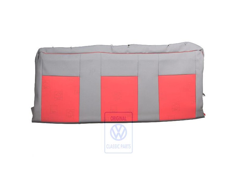 Original VW Backrest Cover (Fabric) Flannel Grey/Red - 7D0885805ADPAN