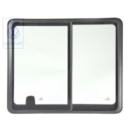 Original VW Complete Sliding Window Satin Black - 7D5847711C 01C