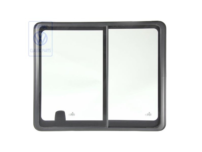 Original VW Complete Sliding Window Satin Black - 7D5847711C 01C