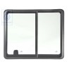 Original VW Complete Sliding Window Satin Black - 7D5847711C 01C