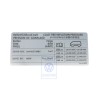 Original VW Data Plate For Tyre Pressure - 7H0010628