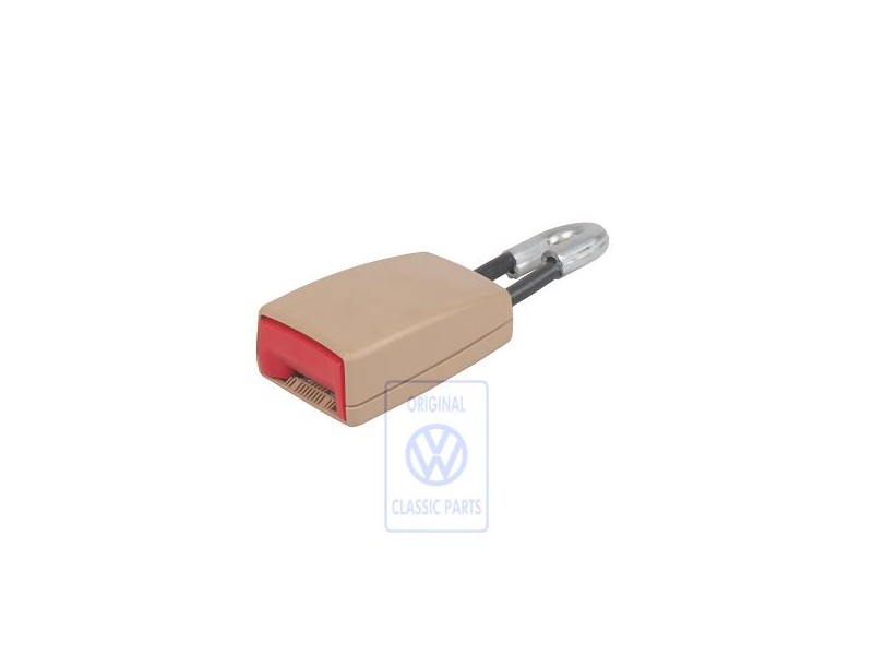 Original VW Belt Latch Pure Beige/Fire Red - 7H0857740 NWX