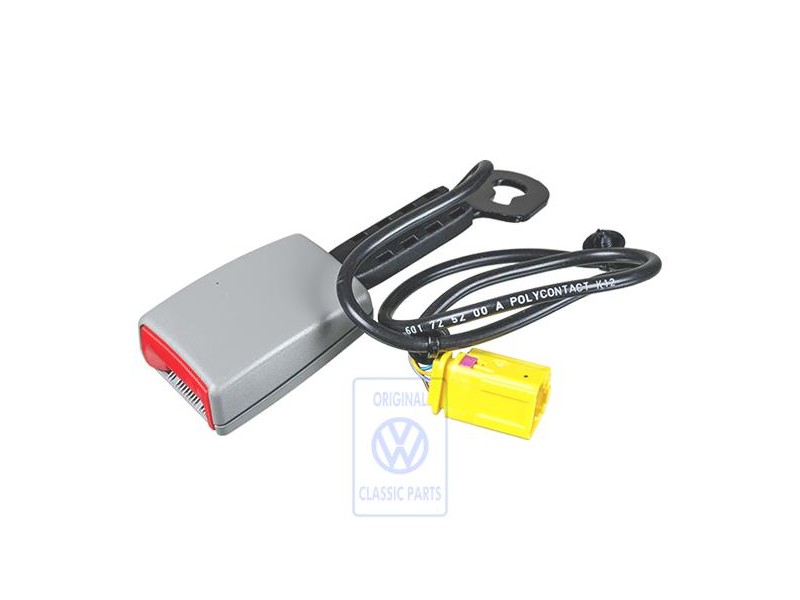 Original VW Belt Latch Crystal Grey/Fire Red - 7L0857777E MCZ