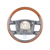 Original VW Steering Wheel (Wood/Leather) Navy Blue/Sioux - 7L6419091T ZXT