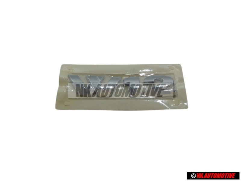 Original VW W12 Rear Boot Badge Emblem Chrome - 7L6853675D 739