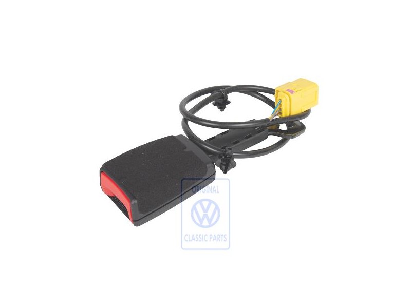 Original VW Belt Latch Satin Black/Fire Red - 7L6857777A FCN
